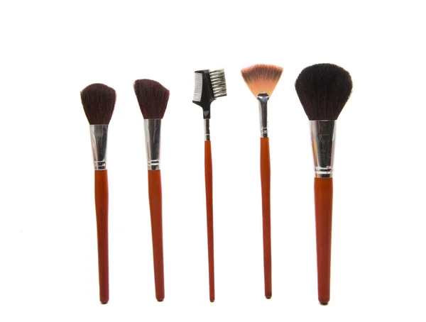 Makeup Brushes Isolated White Background — Stock Photo, Image