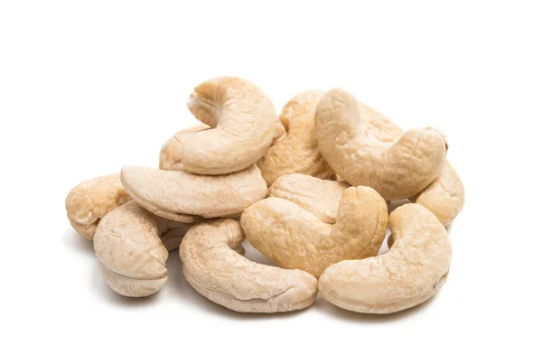 Cashew Isolerad Vit Bakgrund — Stockfoto