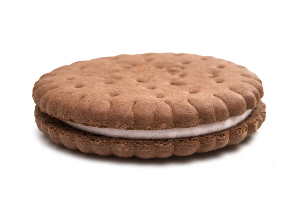 Cookie Uri Sandwich Izolate Fundal Alb — Fotografie, imagine de stoc