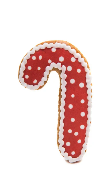 白い背景に分離された生姜のクリスマス クッキー — ストック写真