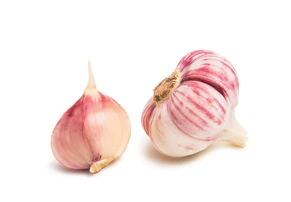 Garlic Isolated White Background — Stock Photo, Image