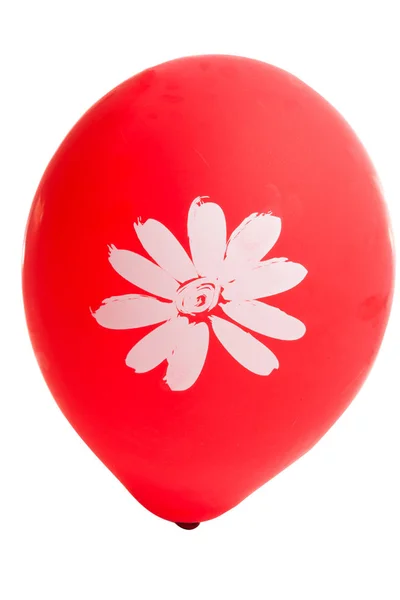 Roter Ballon Isoliert Auf Weißem Hintergrund — Stockfoto