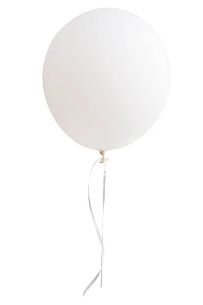 白色空气球被隔绝在白色背景上 — 图库照片