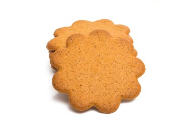 Beyaz arkaplanda izole edilmiş zencefilli ekmek