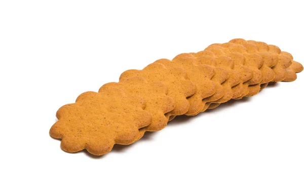 Pepparkakor Isolerad Vit Bakgrund — Stockfoto