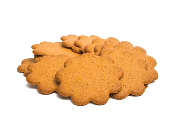 Pepparkakor Isolerad Vit Bakgrund — Stockfoto