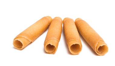 rulo gofret izole üzerinde beyaz arka plan