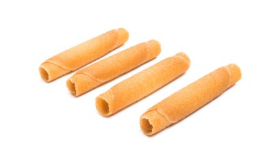 rulo gofret izole üzerinde beyaz arka plan