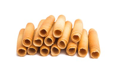 rulo gofret izole üzerinde beyaz arka plan