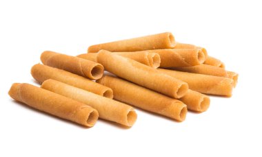 rulo gofret izole üzerinde beyaz arka plan