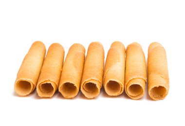 rulo gofret izole üzerinde beyaz arka plan