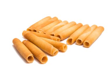 rulo gofret izole üzerinde beyaz arka plan