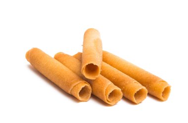 rulo gofret izole üzerinde beyaz arka plan