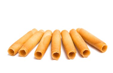 rulo gofret izole üzerinde beyaz arka plan