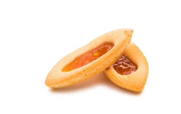 Kekse Mit Marmelade Isoliert Auf Weißem Hintergrund Stockbild