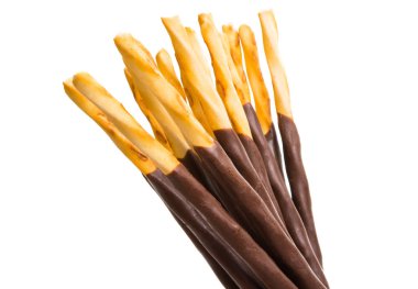 çikolata üzerinde izole beyaz arka plan sopa