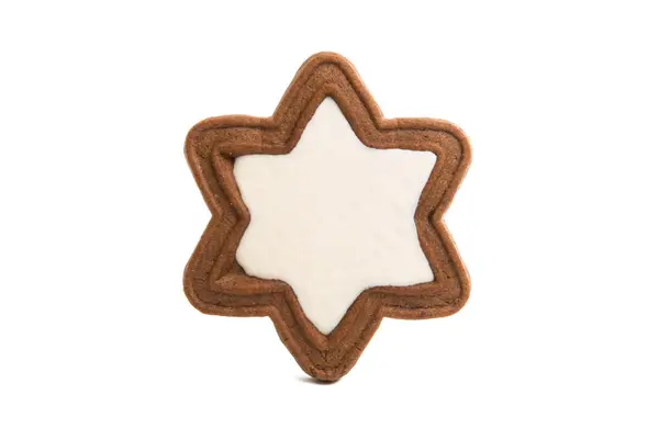 Cookies Estrelas Isoladas Sobre Fundo Branco — Fotografia de Stock