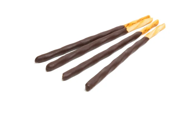 Sticks Schokolade Isoliert Auf Weißem Hintergrund — Stockfoto