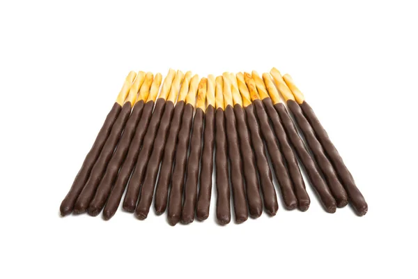 Sticks Schokolade Isoliert Auf Weißem Hintergrund — Stockfoto