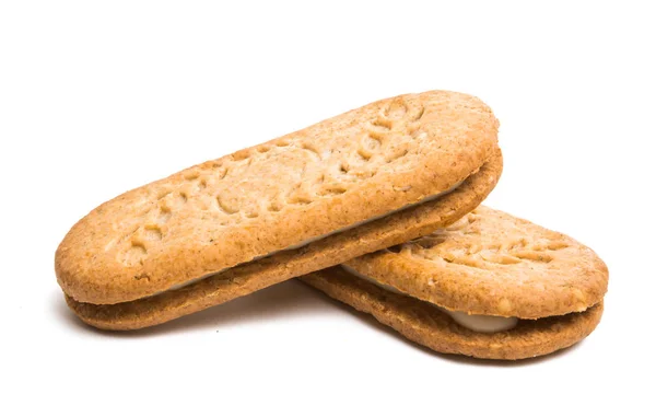 Biscoitos Cereais Isolados Fundo Branco — Fotografia de Stock