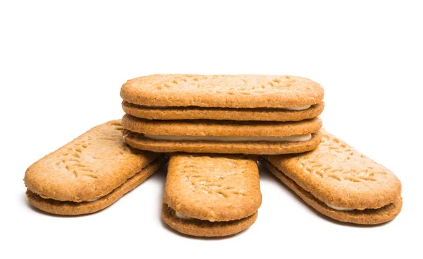 Δημητριακά Cookies Που Απομονώνονται Λευκό Φόντο — Φωτογραφία Αρχείου