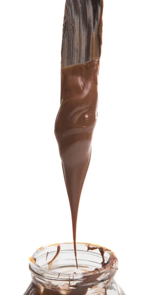 Pasta Chocolate Isolado Fundo Branco — Fotografia de Stock