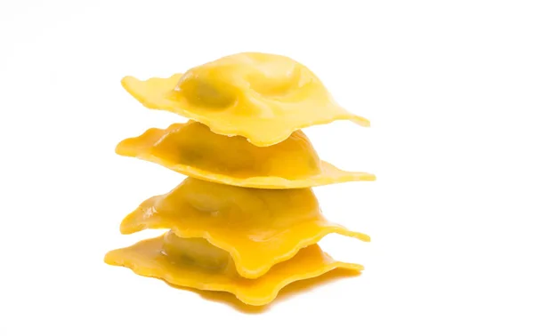 Raviolis Italiens Isolés Sur Fond Blanc — Photo