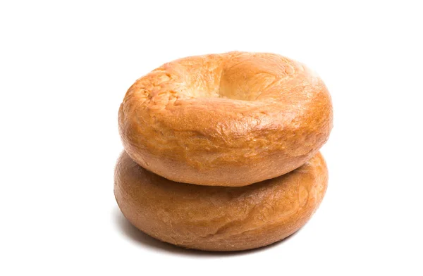 Donut Para Sanduíche Isolado Sobre Fundo Branco — Fotografia de Stock