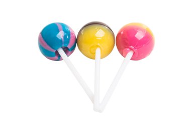 Beyaz arka plan üzerinde izole candy lolipop