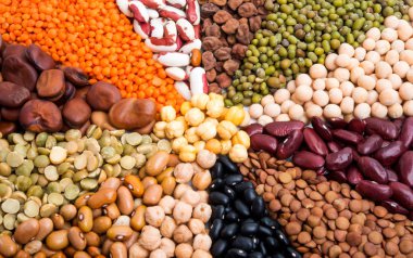 set of beans close-up clipart