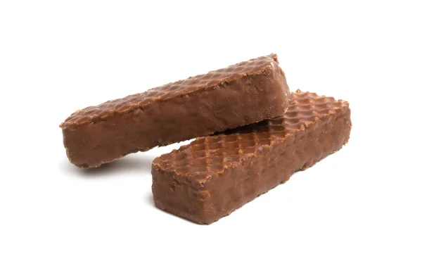 Obleas Chocolate Aisladas Sobre Fondo Blanco — Foto de Stock