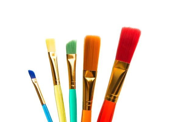 Colored Brushes Watercolor Isolated White Background — Stock Photo, Image