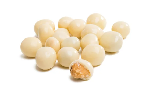 Ořechy Glazuře Izolovaných Bílém Pozadí — Stock fotografie