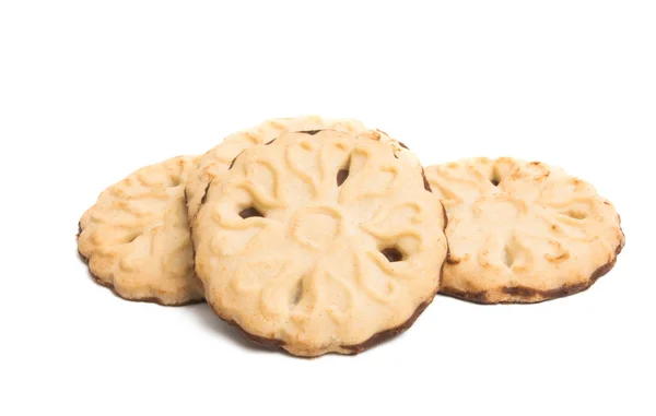 Boterkoekjes Geïsoleerd Witte Achtergrond — Stockfoto