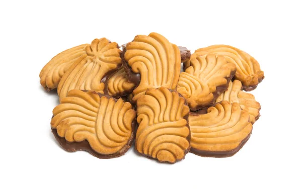 Boterkoekjes Geïsoleerd Witte Achtergrond — Stockfoto