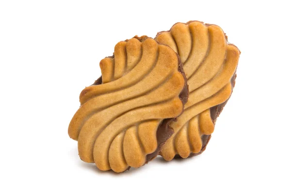 Boterkoekjes Geïsoleerd Witte Achtergrond — Stockfoto