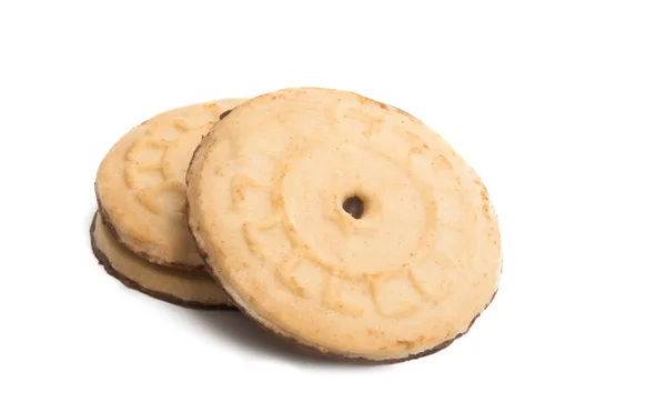 Biscotti Burro Isolati Sfondo Bianco — Foto Stock