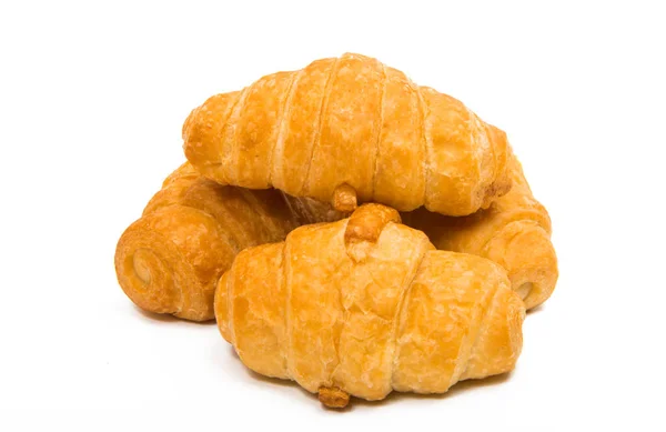 Croissant Isolati Sfondo Bianco — Foto Stock