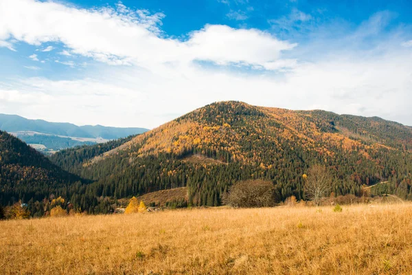 Piękny Jesienny Krajobraz Górach — Zdjęcie stockowe