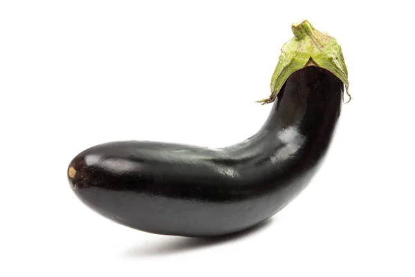 Aubergine Geïsoleerd Witte Achtergrond — Stockfoto