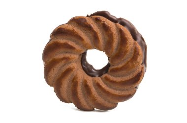 Bisküvi yüzük izole beyaz arka plan üzerinde