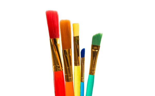 Paint Brushes Isolated White Background — Stock Photo, Image