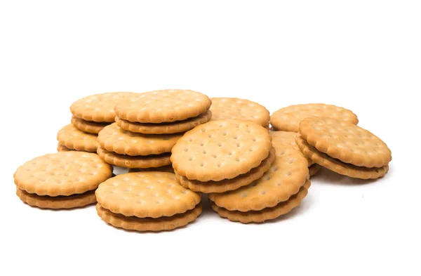 Sandwich Cookies Isoliert Auf Weißem Hintergrund — Stockfoto