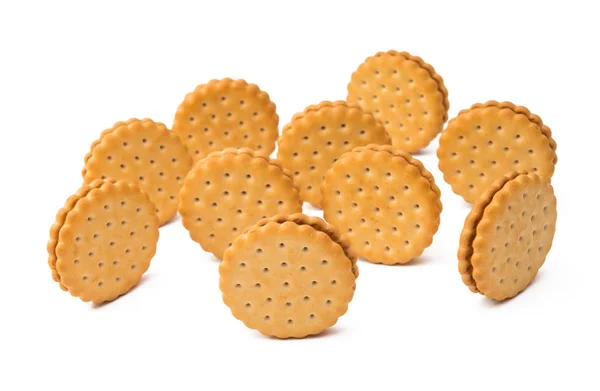 Sandwich Cookies Isoliert Auf Weißem Hintergrund — Stockfoto