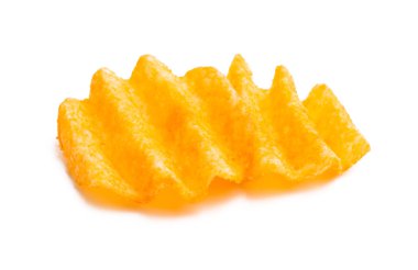 Patates cipsi beyaz arkaplanda izole