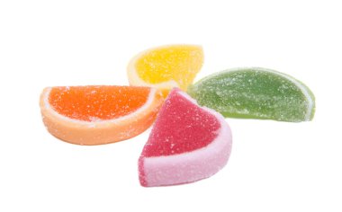 beyaz zemin üzerinde izole meyve jöle