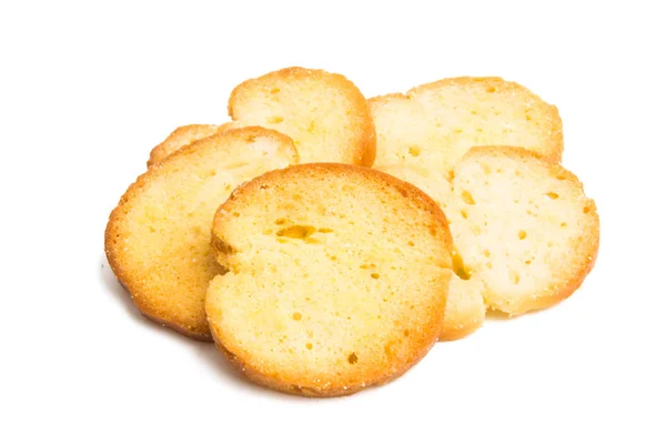 Crackers Isolerat Den Vita Bakgrunden — Stockfoto