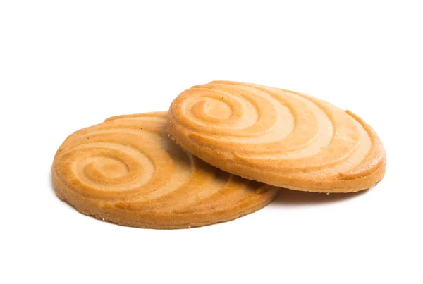 Butter Cookies White Background — Stock Photo, Image