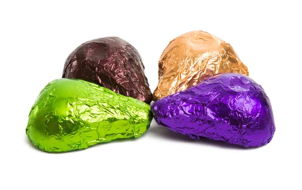 Čokoládové Bonbony Likérem Izolovaných Bílém Pozadí — Stock fotografie