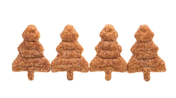 Різдвяне Печиво Ялинки Ізольовані Білому Тлі — стокове фото